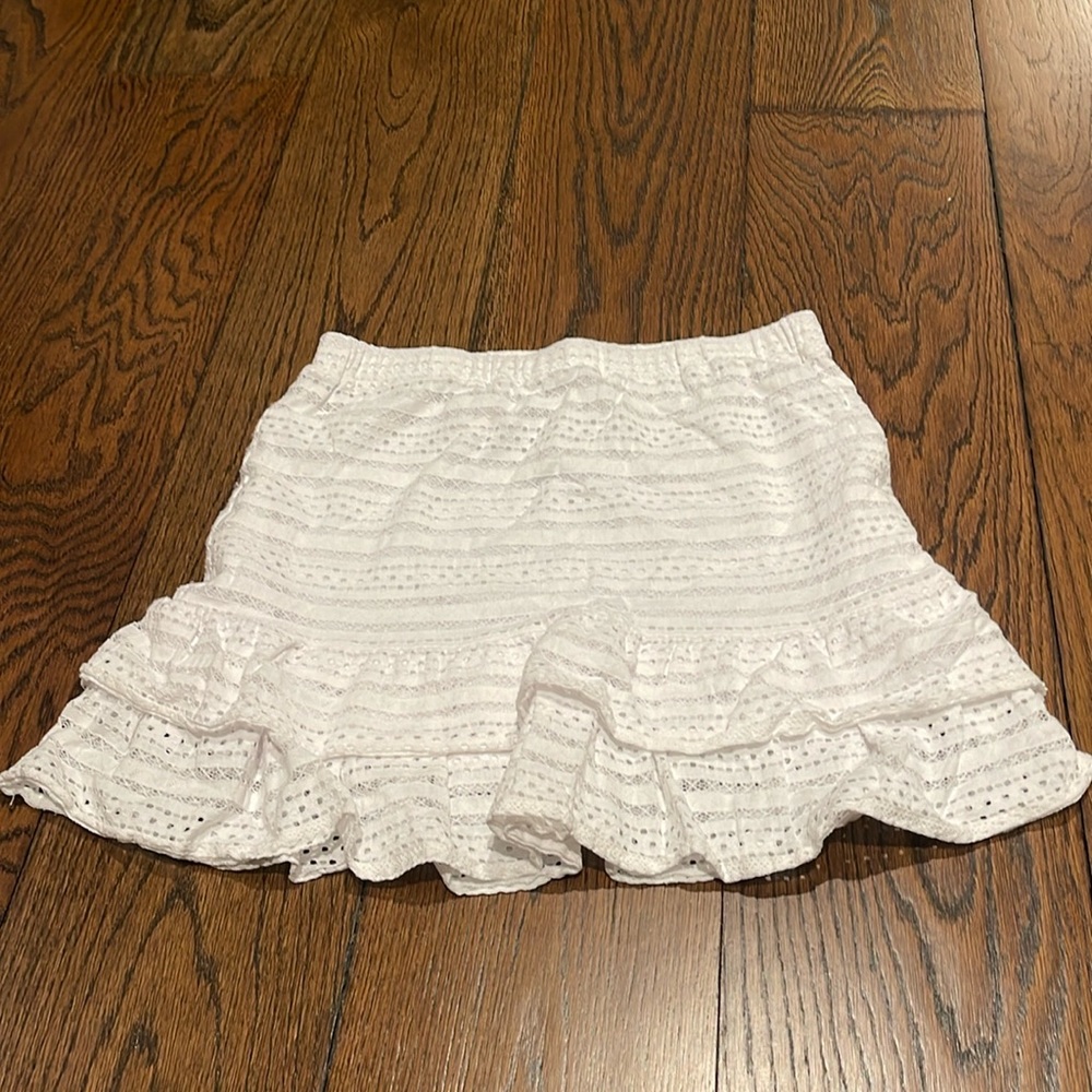 Ralph Lauren ruffled white eyelet skirt